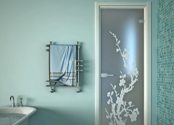 porte in vetro con adesivo all'interno