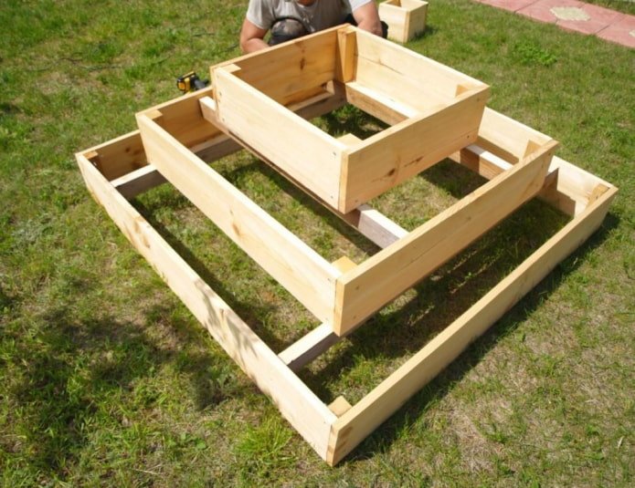 Aiuola in legno fai da te