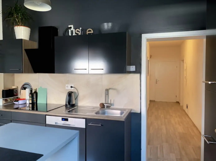 cucina in toni scuri