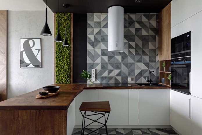 Cucina a U con penisola