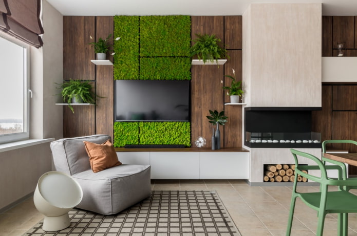 decorazione della parete con TV