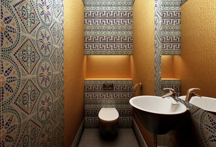 Piastrelle a mosaico marocchine in bagno