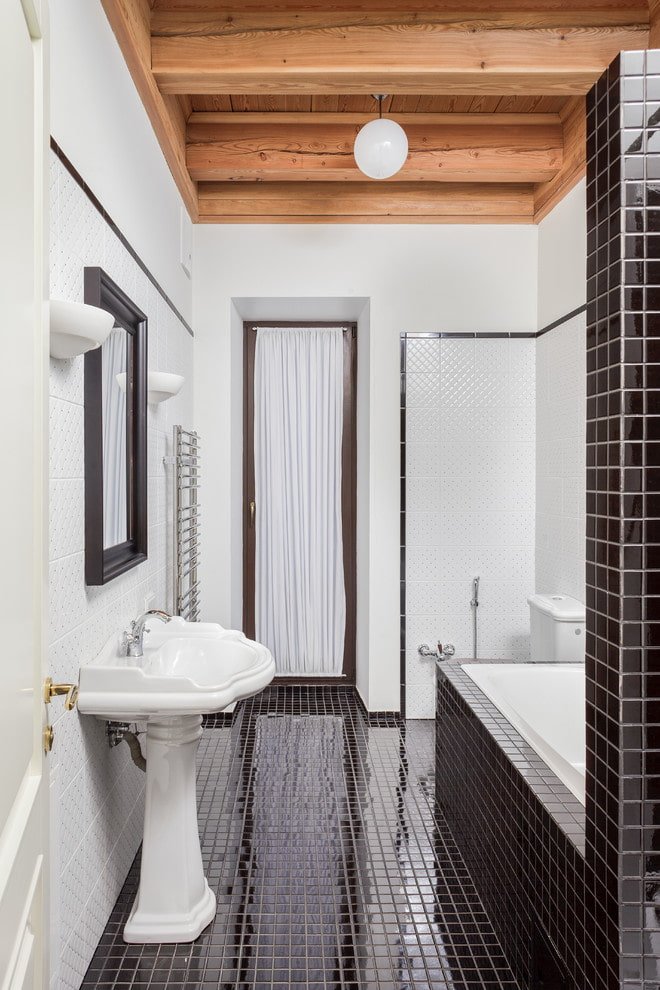 pavimento in mosaico per il bagno