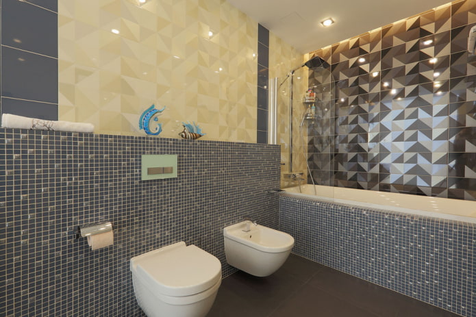 mosaico nell'interno del bagno
