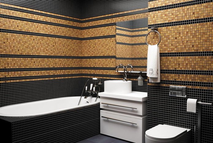 mosaico nell'interno del bagno