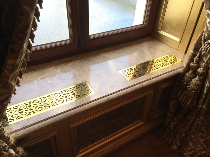 davanzale in marmo beige