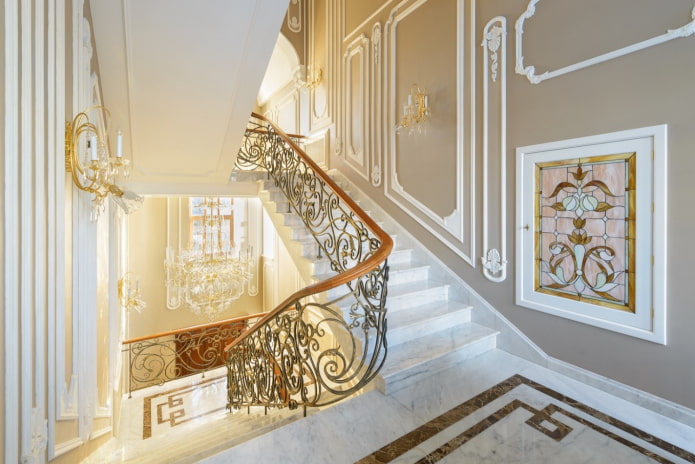 scala in marmo in stile art déco