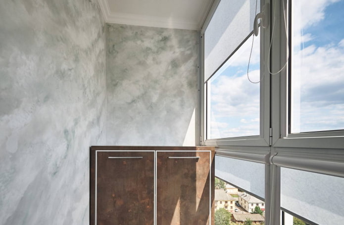 decorazione murale in marmo per balcone