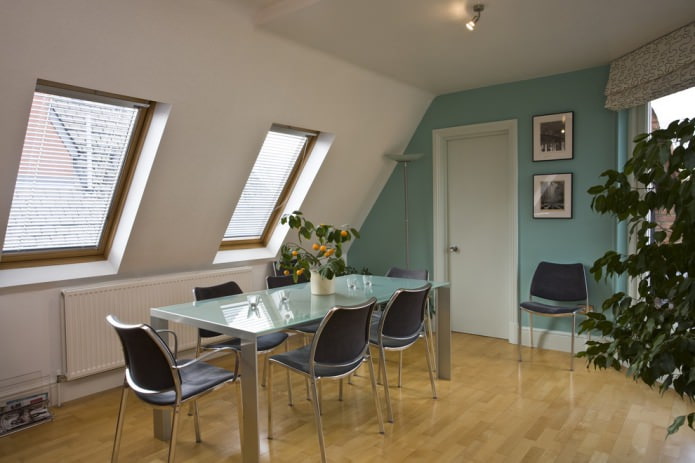 Interno bianco-menta