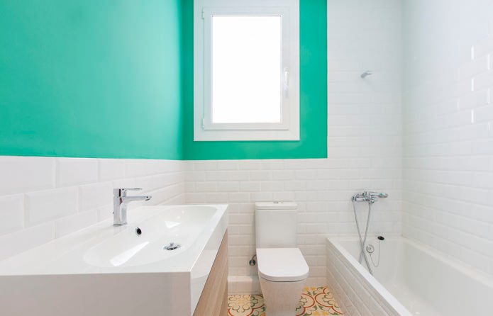 bagno bianco e menta