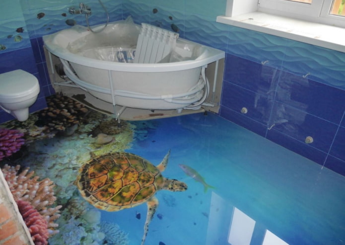 Pavimento 3D in bagno