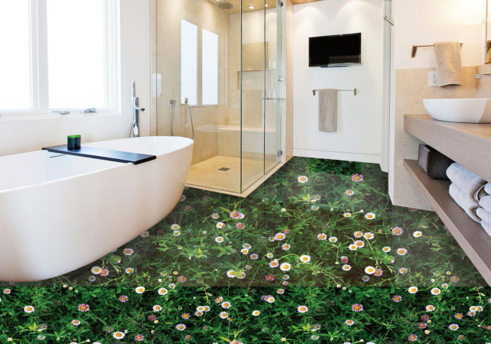 bel pavimento del bagno