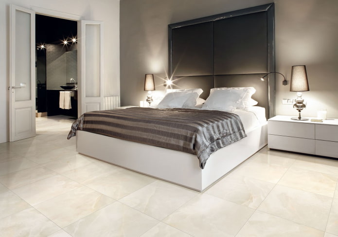 piastrelle per pavimenti nell'interno della camera da letto