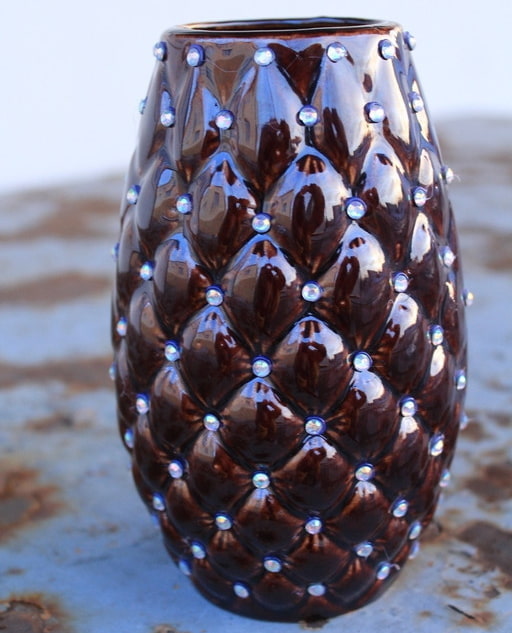 vaso con strass