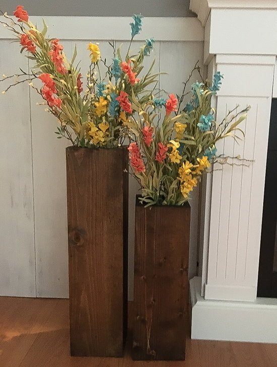 vaso in legno