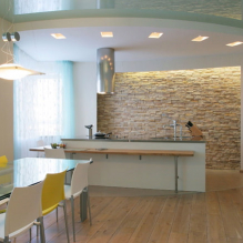Varianti di design dei soffitti tesi in cucina-5