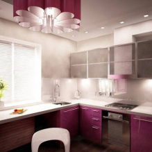 Varianti di design dei soffitti tesi in cucina-8