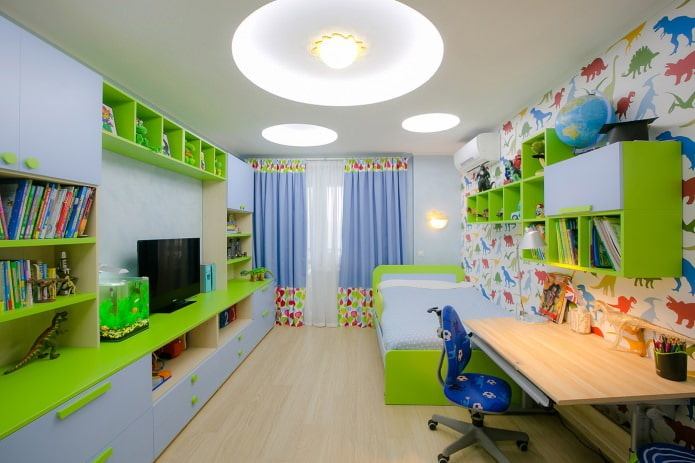 Soffitto teso nella cameretta di un bambino