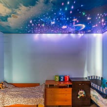 Soffitto teso per la cameretta dei bambini: 60 migliori foto e idee-5