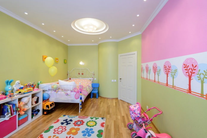 soffitto teso nella cameretta dei bambini (illuminazione)