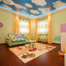 Soffitto teso per la cameretta dei bambini: 60 migliori foto e idee-3