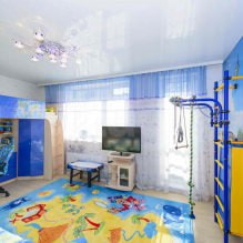 Soffitto teso per la cameretta dei bambini: 60 migliori foto e idee-4
