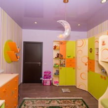 Soffitto teso nella cameretta per bambini: 60 migliori foto e idee-7