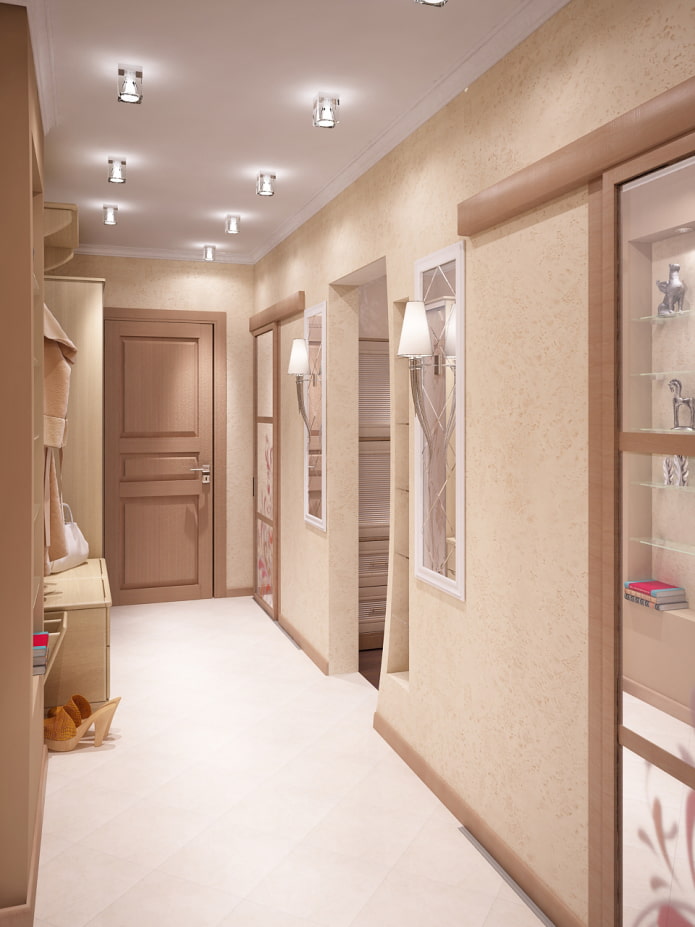 soffitto teso con faretti