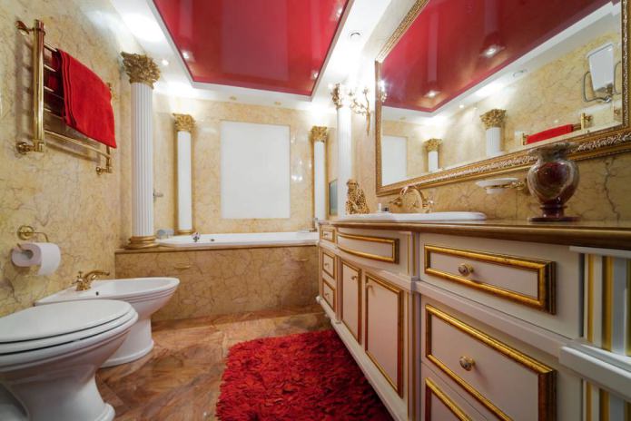 Design del bagno rettangolare