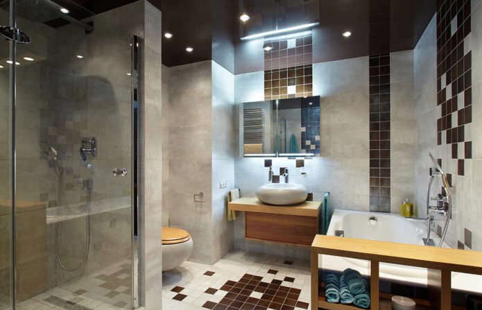 soffitto teso in bagno