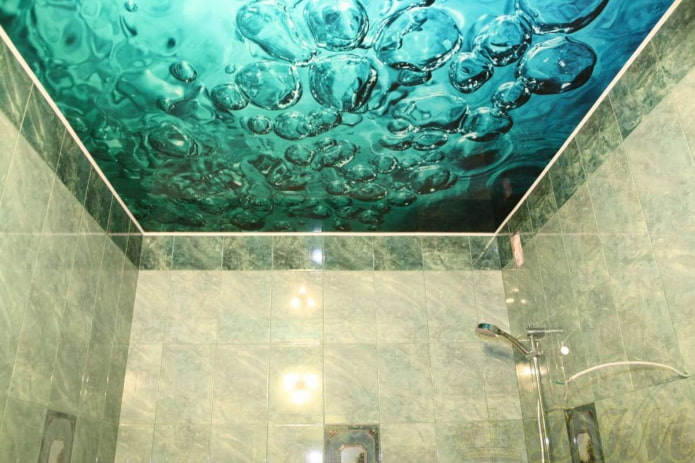 soffitto teso con una stampa
