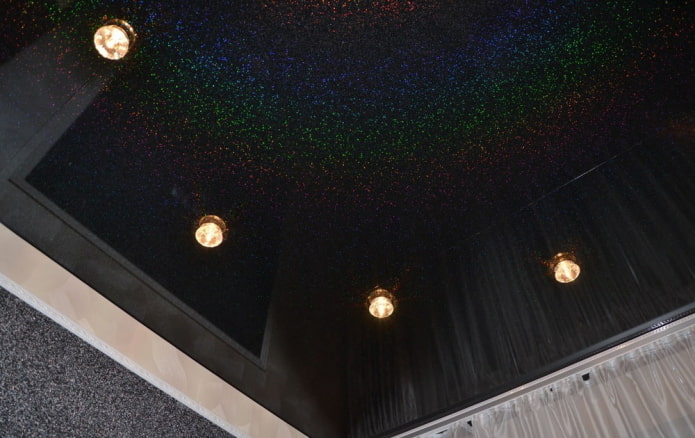 tessuto teso con glitter