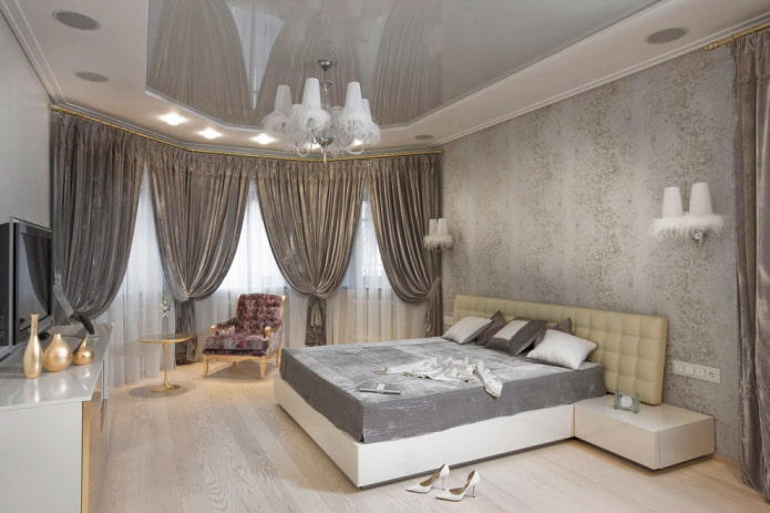 struttura di tensione nella camera da letto con una finestra a bovindo