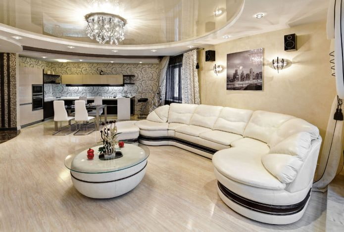 Pavimento in tono con soffitto beige