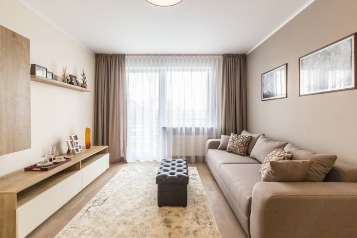 soffitto teso bianco opaco nel soggiorno
