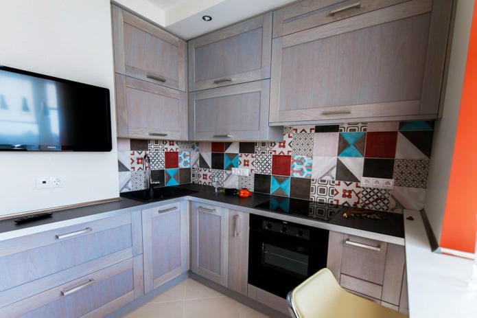 Piastrelle patchwork in cucina