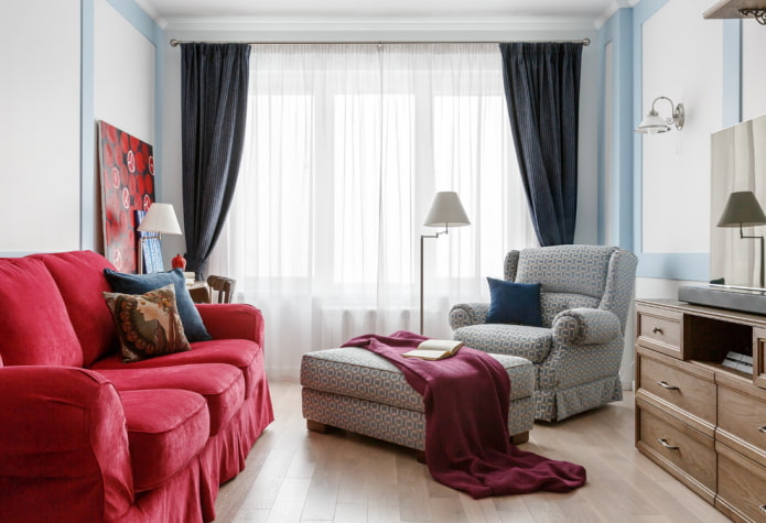 decorazione tessile d'interni in stile neoclassico