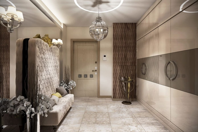 interno del corridoio in stile neoclassico