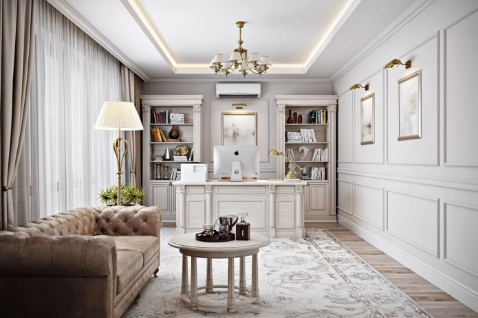 interno dell'ufficio in stile neoclassico