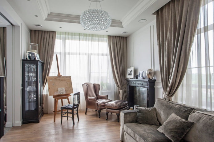 decorazione tessile d'interni in stile neoclassico
