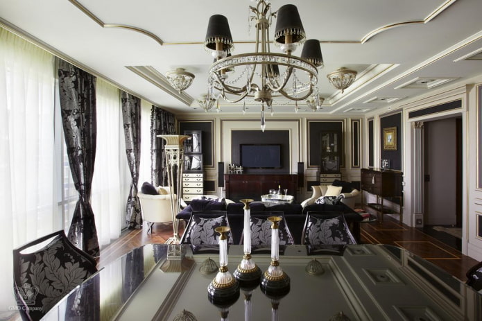 decorazione del soffitto interno in stile neoclassico
