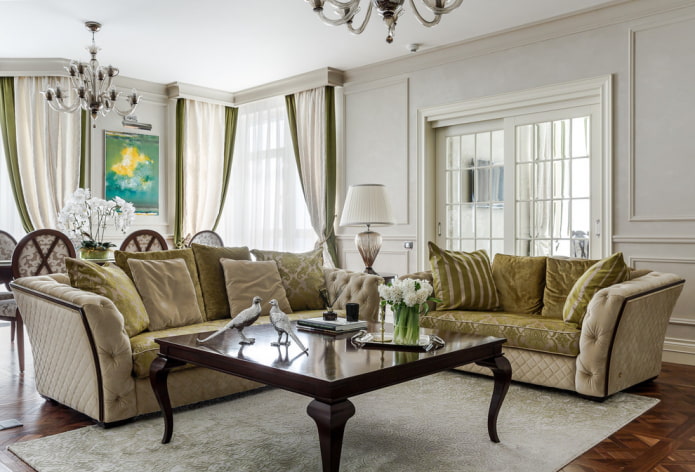 decorazione d'interni in stile neoclassico