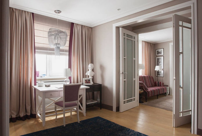 design delle porte negli interni in stile neoclassico