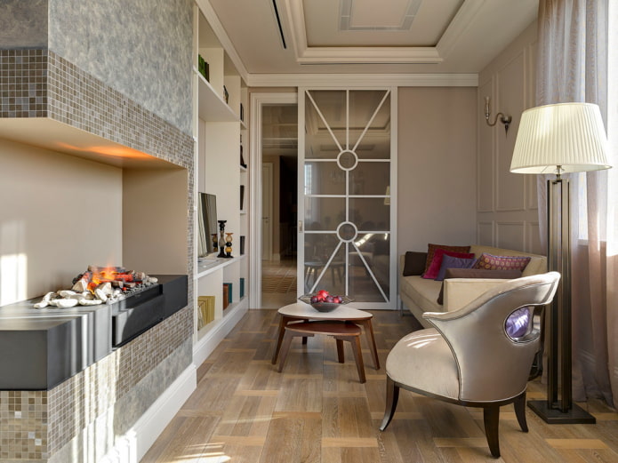design delle porte negli interni in stile neoclassico
