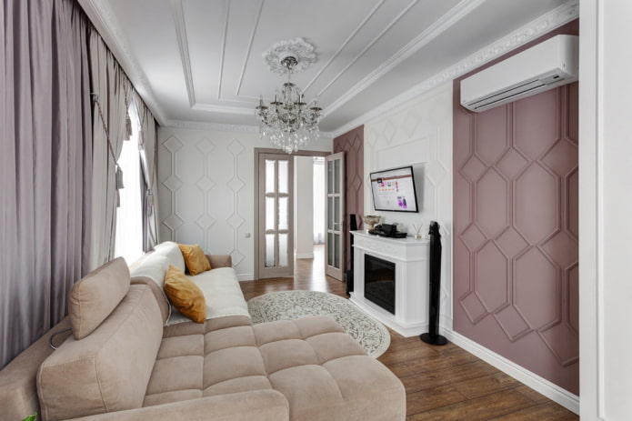 combinazione di colori degli interni in stile neoclassico