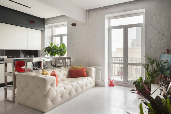 Trave colorata a soffitto