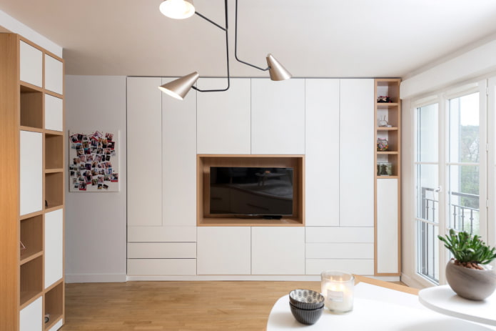 TV in una nicchia del mobile all'interno