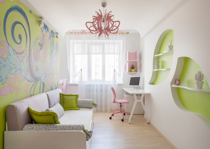 parete con nicchie figurate all'interno
