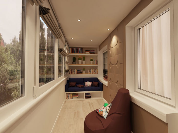 parete con nicchie all'interno della loggia
