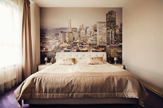 piccola camera da letto in stile moderno